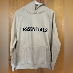 Beige Fear Of God Essentials Hoodie Men’s size Small